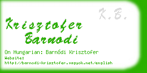 krisztofer barnodi business card